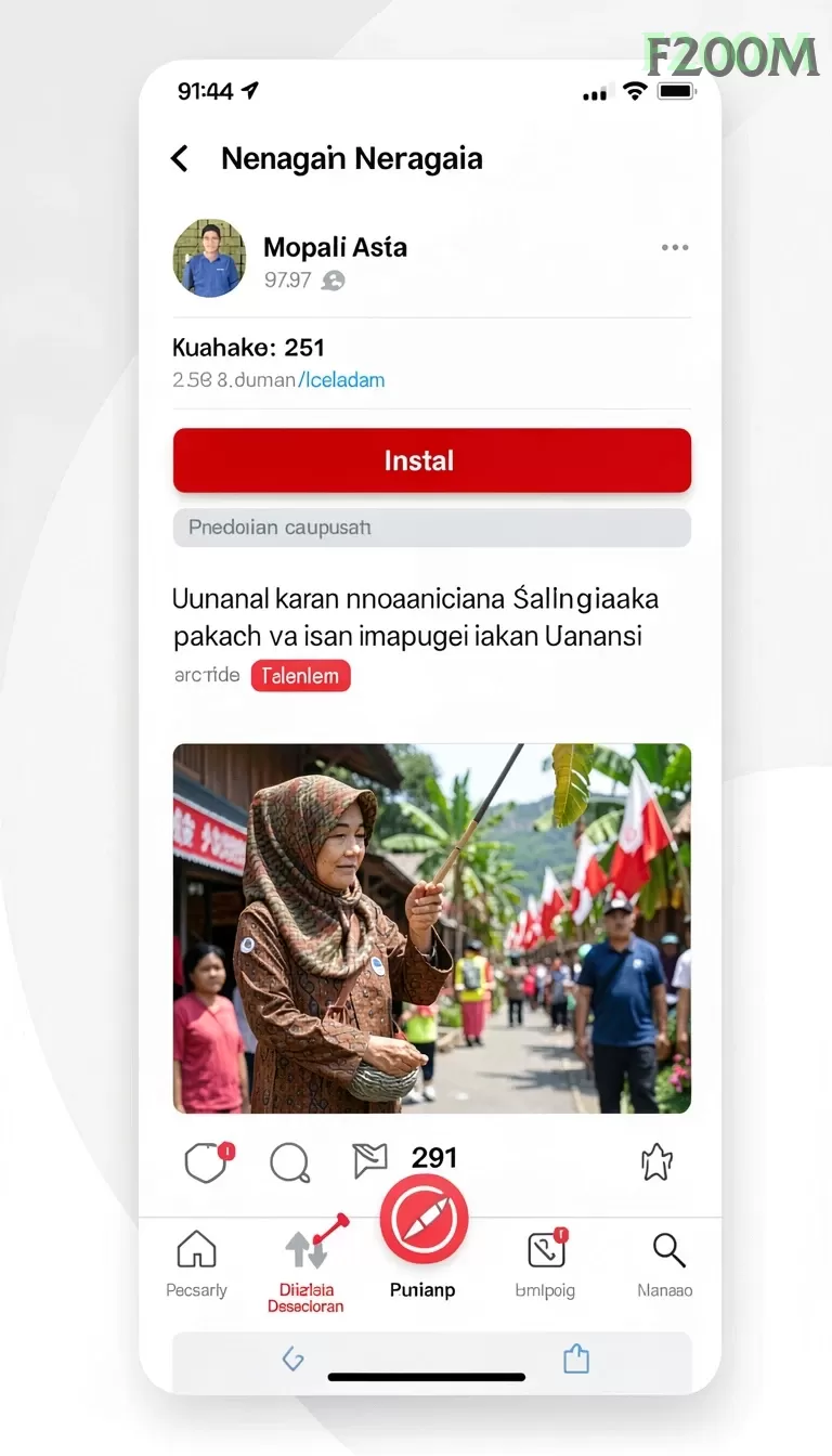 Cuplikan layar 77RP — menu navigasi